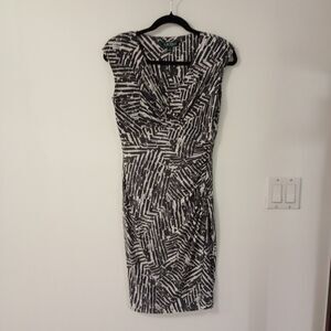 LAUREN RALPH  LAUREN Sleeveless Printed Midi Dress Size 4